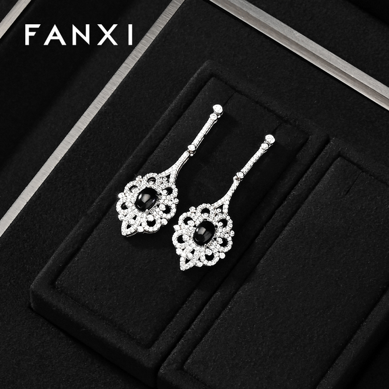 FANXI high quality Black Metal luxurious jewelry display