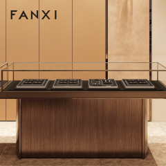 FANXI new arrival Brown Microfiber jewelry presentation