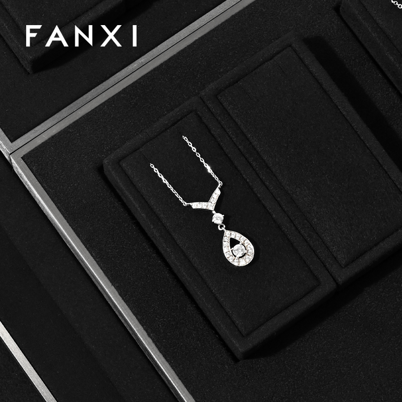 FANXI high quality Black Metal luxurious jewelry display