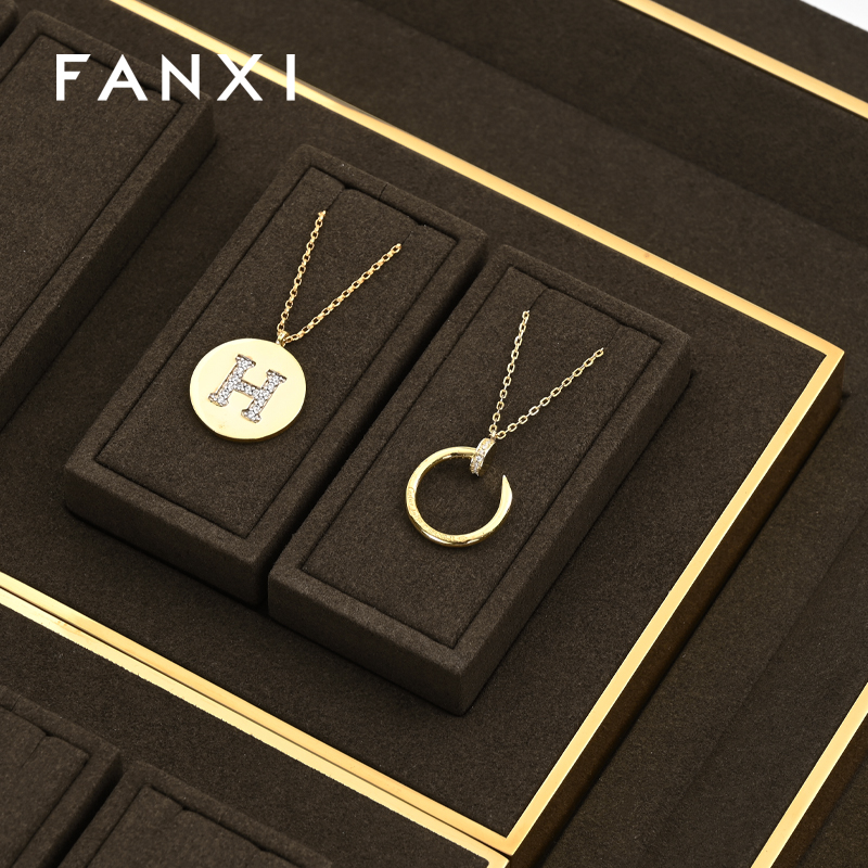 FANXI high quality Brown Metal luxurious jewelry display