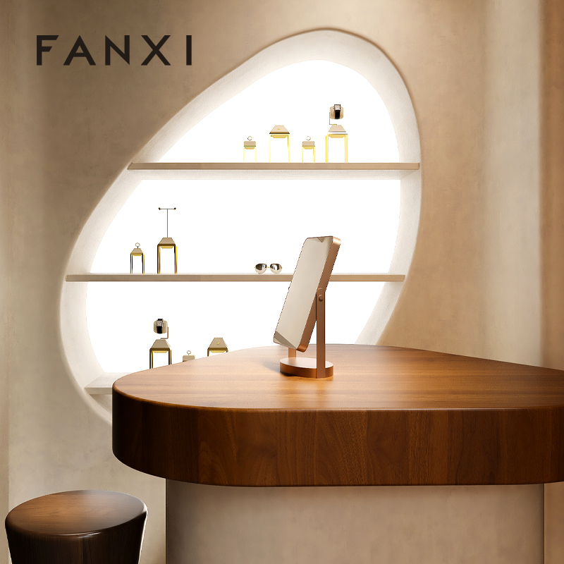 FANXI factory Rose gold stainless steel high-definition Jewelry Accessory Mirror