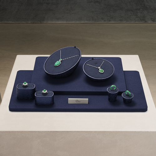 FANXI wholesale Blue leather Microfiber Jewelry display set