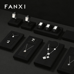 FANXI custom Black Microfiber Jewelry display set series
