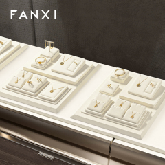 FANXI wholesale Beige Microfiber jewelry presentation