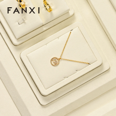 FANXI wholesale Beige Microfiber jewelry presentation