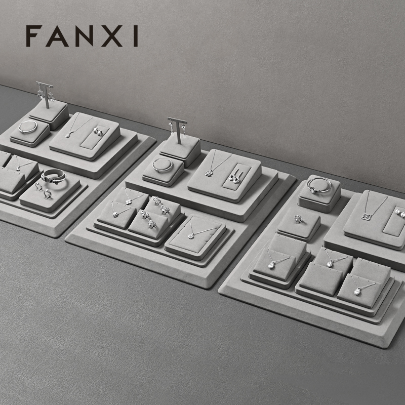FANXI hot sale Gray Microfiber display for jewelry