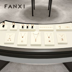 FANXI high quality Beige Microfiber necklace display