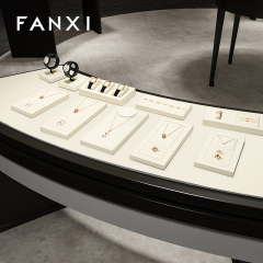 FANXI high quality Beige Microfiber necklace display