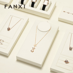 FANXI high quality Beige Microfiber necklace display
