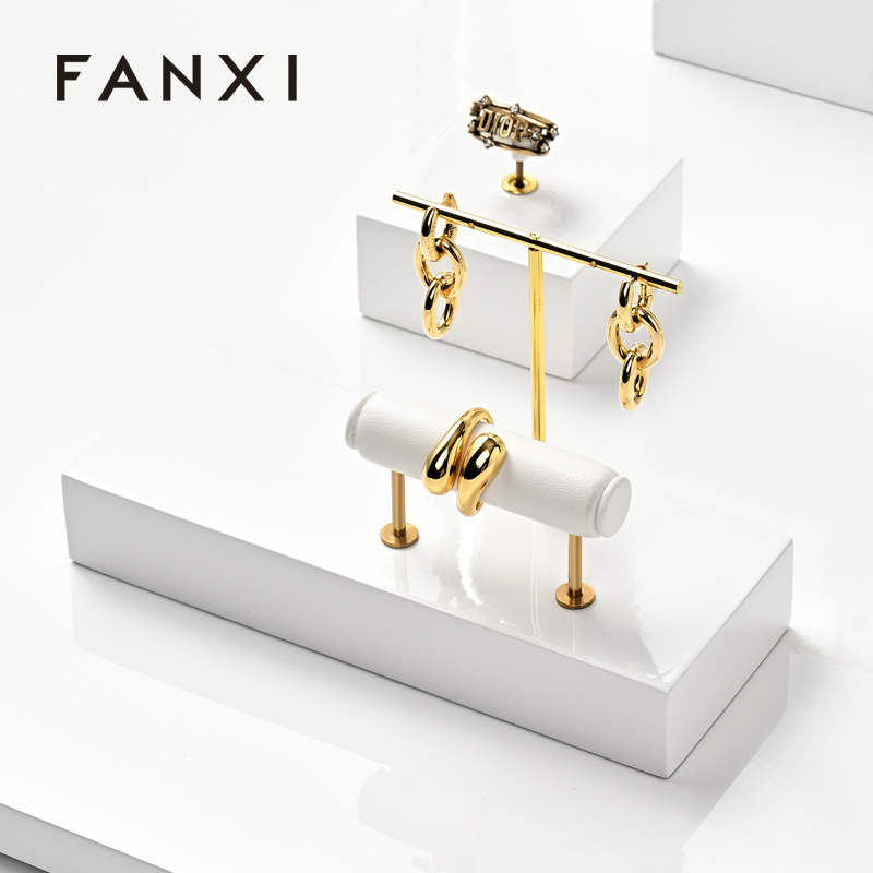 FANXI luxury White MDF spray paint Jewelry Display