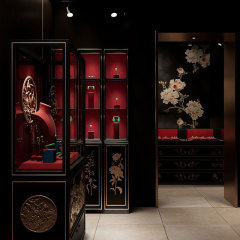 FANXI custom Green and Red Microfiber leather jewellery display