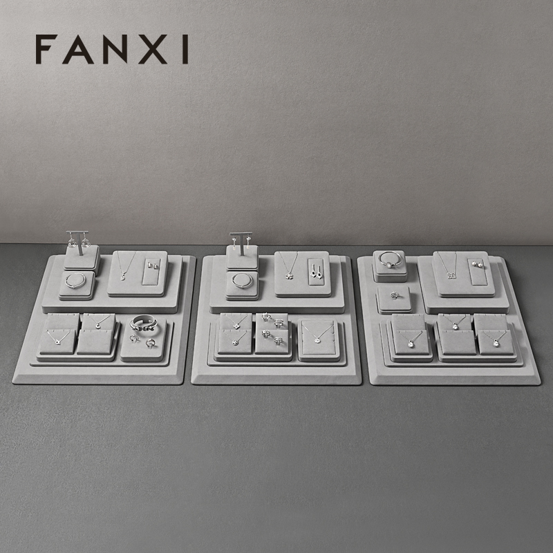 FANXI hot sale Gray Microfiber display for jewelry