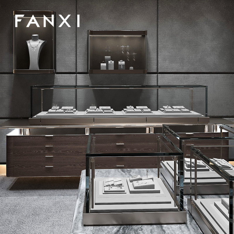 FANXI hot sale Gray Microfiber display for jewelry