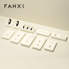 FANXI high quality Beige Microfiber necklace display