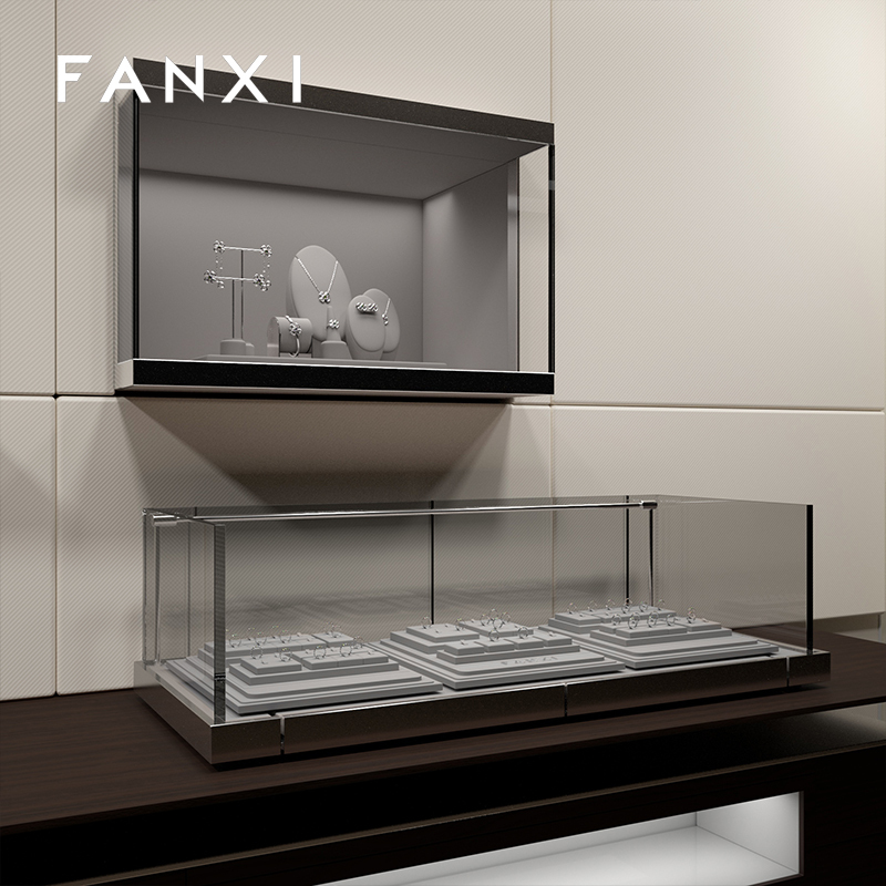 FANXI fashion grey Microfiber custom jewelry display