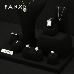 FANXI high end Black Microfiber jewelry presentation