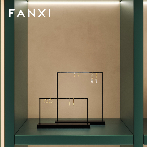 FANXI wholesale Black metal luxury jewelry display stand