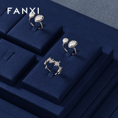 FANXI factory Blue Microfiber Jewelry display set series