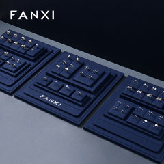 FANXI factory Blue Microfiber Jewelry display set series