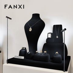FANXI high end Black Microfiber jewelry presentation