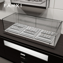 FANXI fashion grey Microfiber custom jewelry display