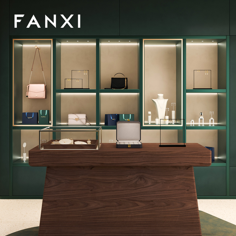 FANXI wholesale Black metal luxury jewelry display stand