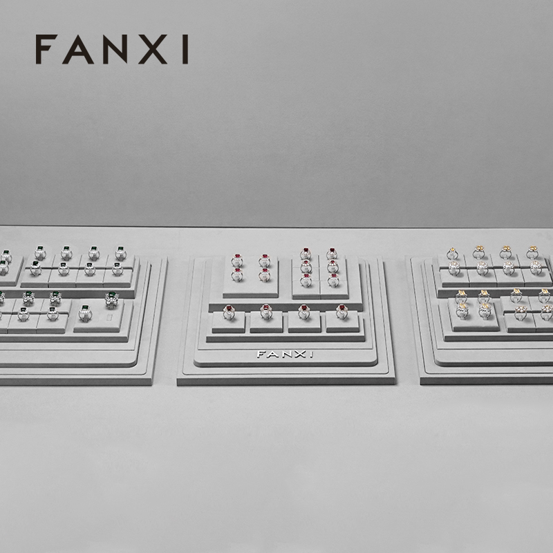FANXI fashion grey Microfiber custom jewelry display