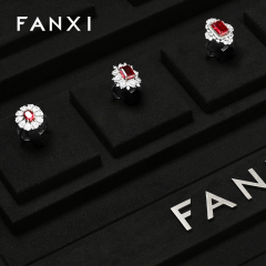 FANXI wholesale Black Microfiber jewellery ring display