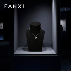 FANXI wholesale beige Microfiber jewelry display busts