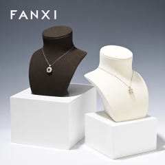 FANXI wholesale beige Microfiber jewelry display busts