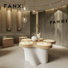 FANXI high end Beige Microfiber Jewelry display set