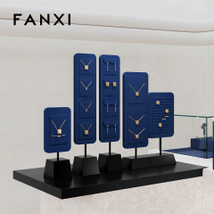 FANXI fashion Blue and Black Baking paint jewelry holder