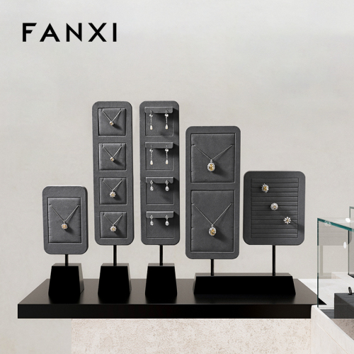 FANXI hot sale Dark grey Baking paint Jewelry display stand