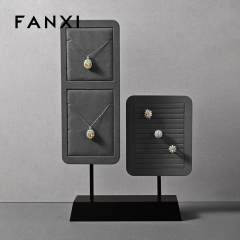 FANXI hot sale Dark grey Baking paint Jewelry display stand