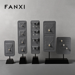FANXI hot sale Dark grey Baking paint Jewelry display stand