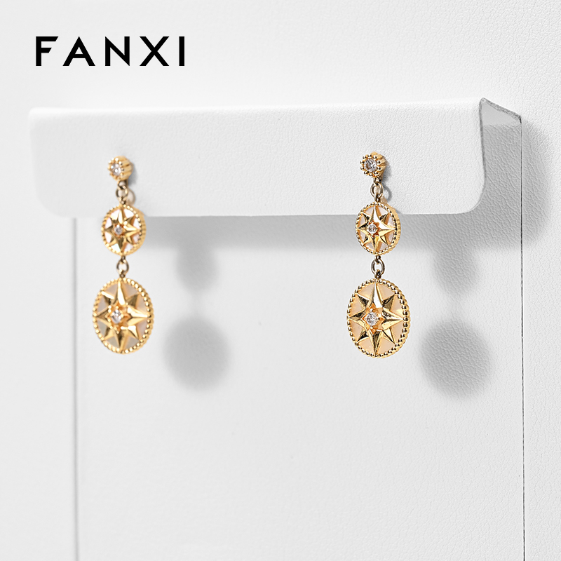 FANXI high quality Black and White leather Jewelry display stand