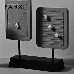 FANXI hot sale Dark grey Baking paint Jewelry display stand