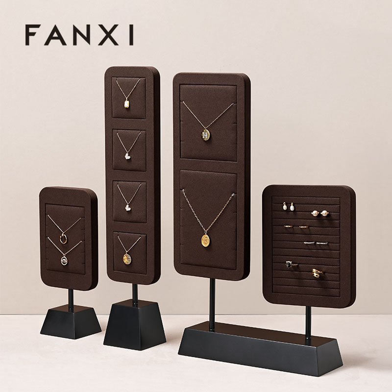 FANXI wholesale Superfiber and Metal jewelry stand