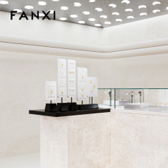 FANXI high quality Black and White leather Jewelry display stand
