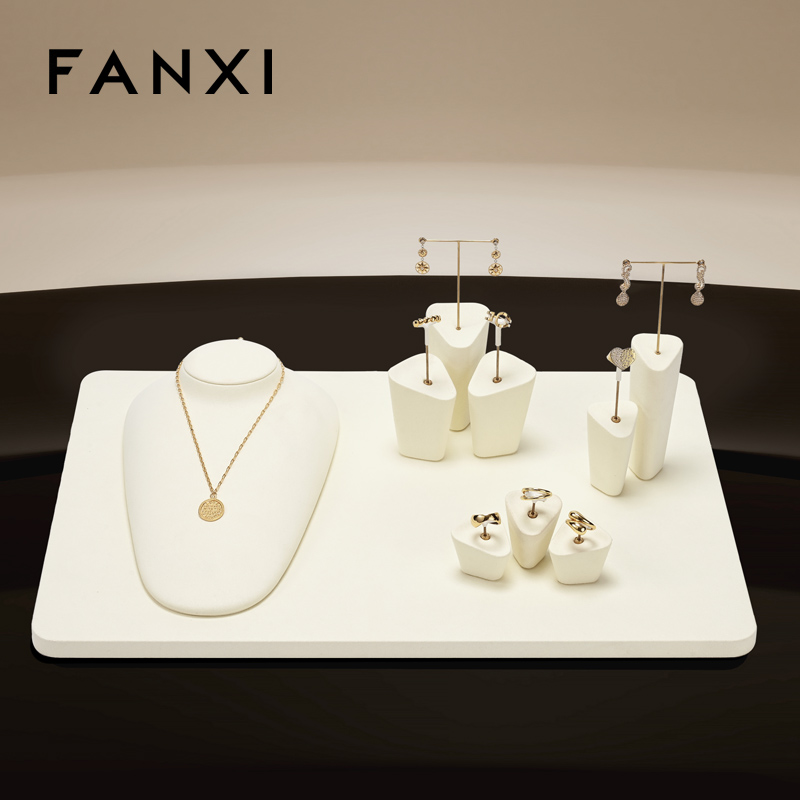 FANXI custom white Microfiber mannequin jewelry display