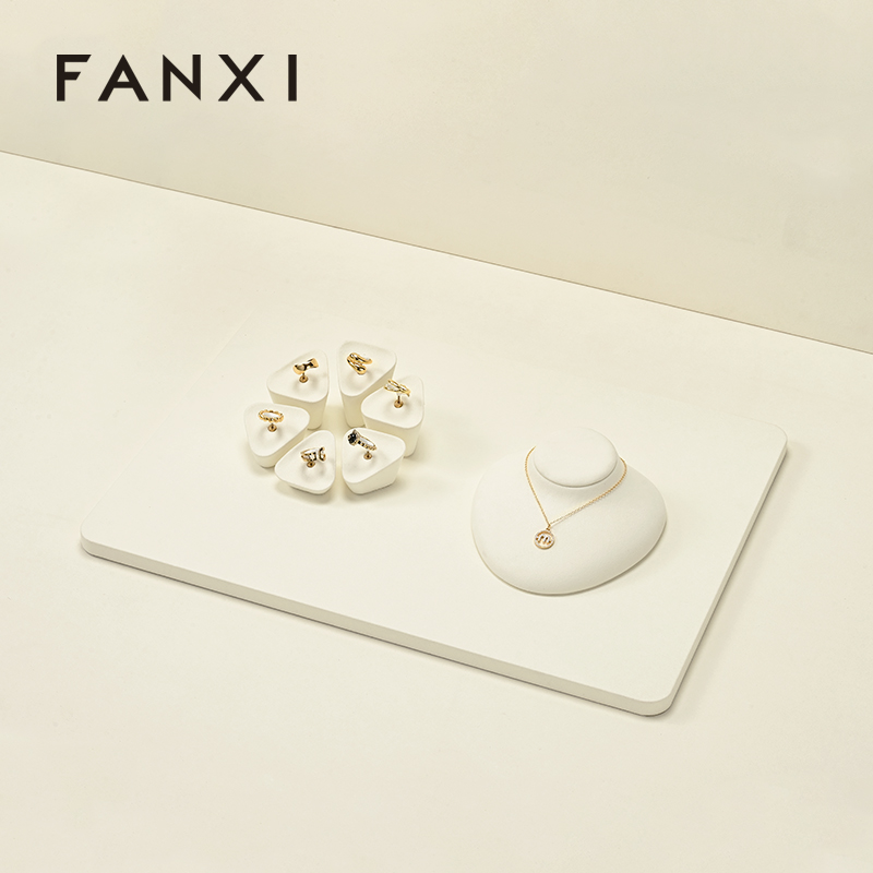 FANXI high quality white Microfiber mannequin jewelry display