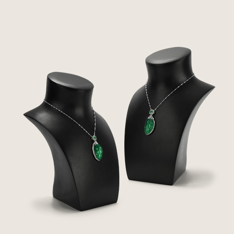 FANXI luxury leather and microfiber necklace display bust display stands