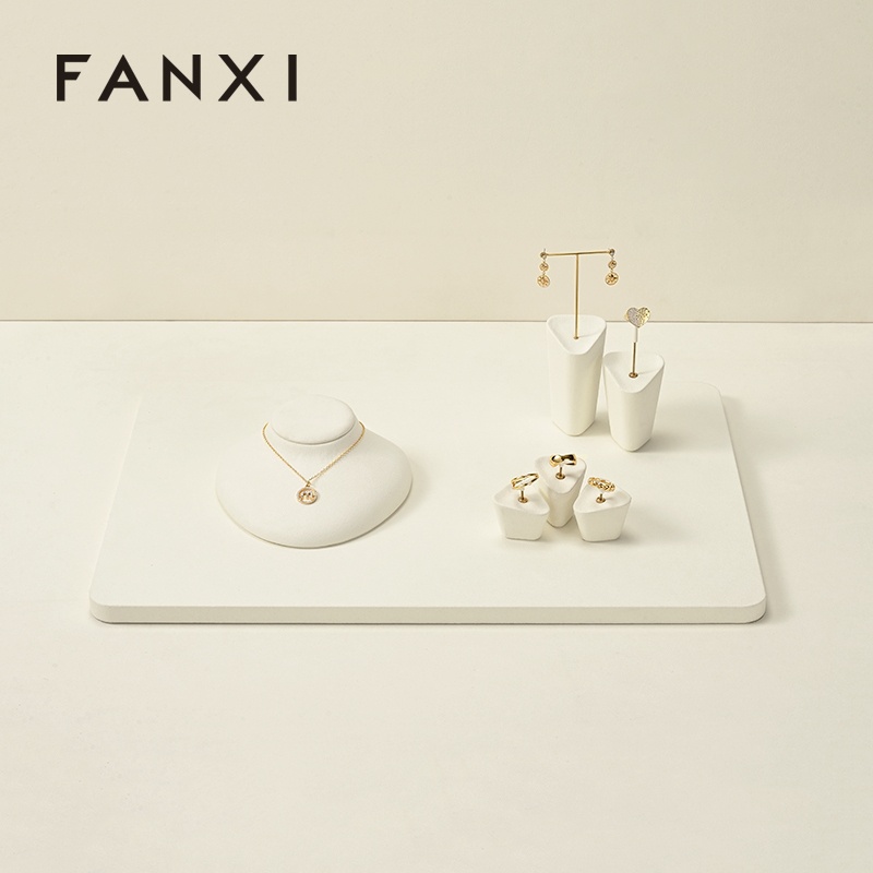 FANXI high quality white Microfiber mannequin jewelry display