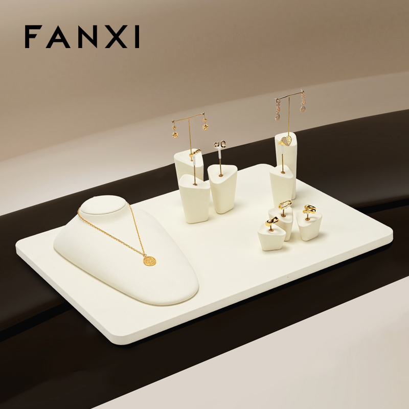 FANXI custom white Microfiber mannequin jewelry display