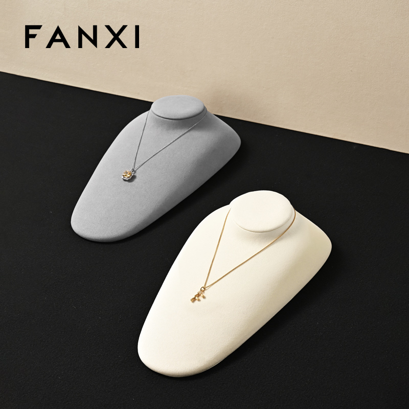 FANXI custom white Microfiber mannequin jewelry display