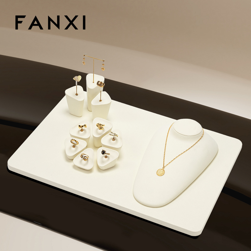 FANXI custom white Microfiber mannequin jewelry display