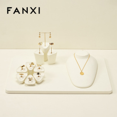 FANXI custom white Microfiber mannequin jewelry display
