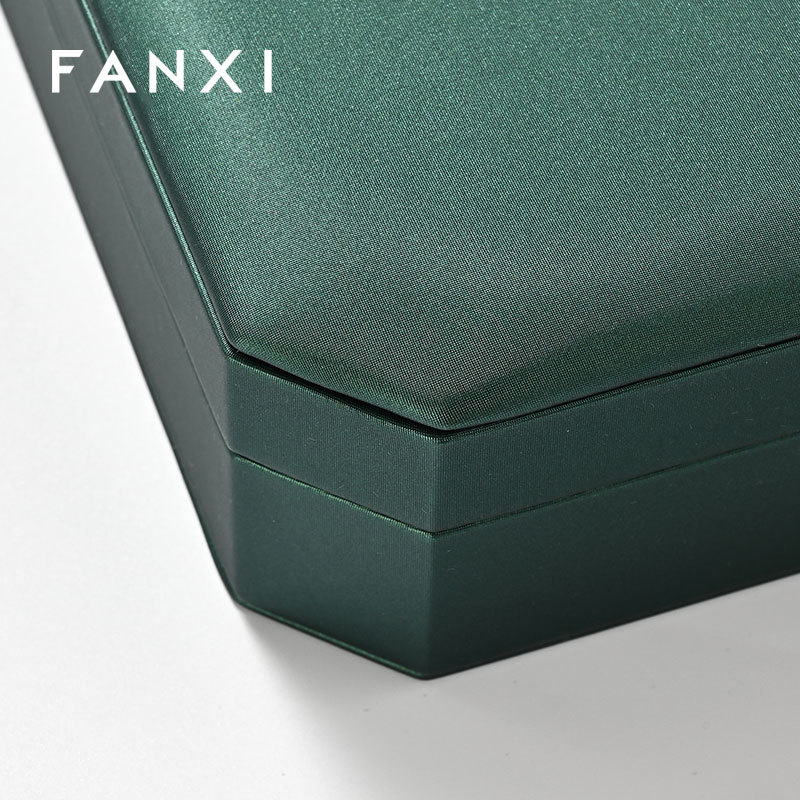 FANXI factory blackish green leather Jewelry storage box