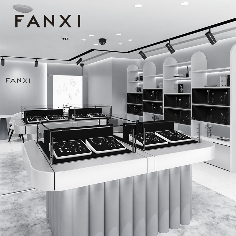 FANXI high end Baking paint Black Jewelry display set series