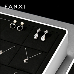 FANXI high end Baking paint Black Jewelry display set series
